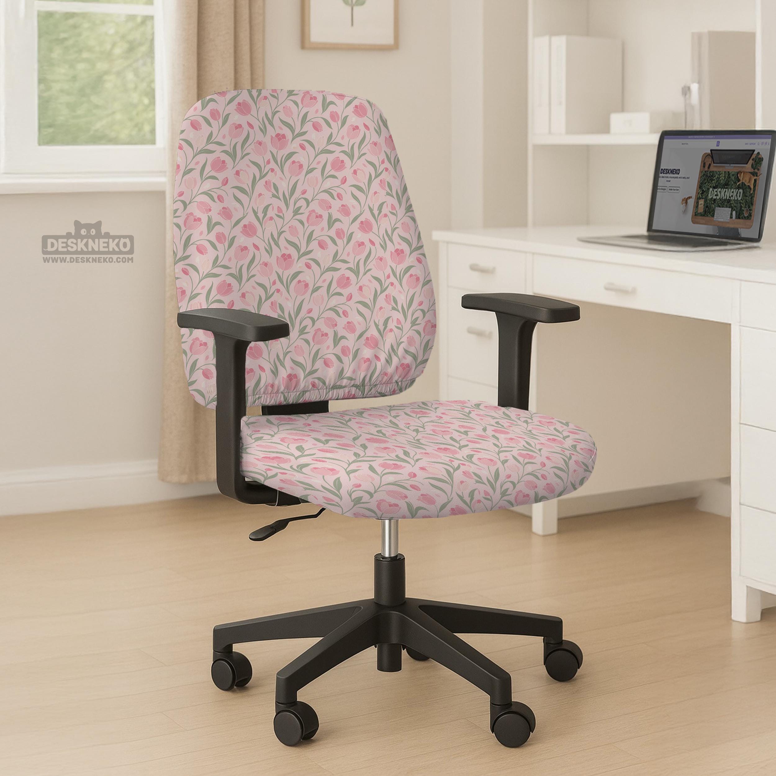 Pink Floral Chair Cover image 4