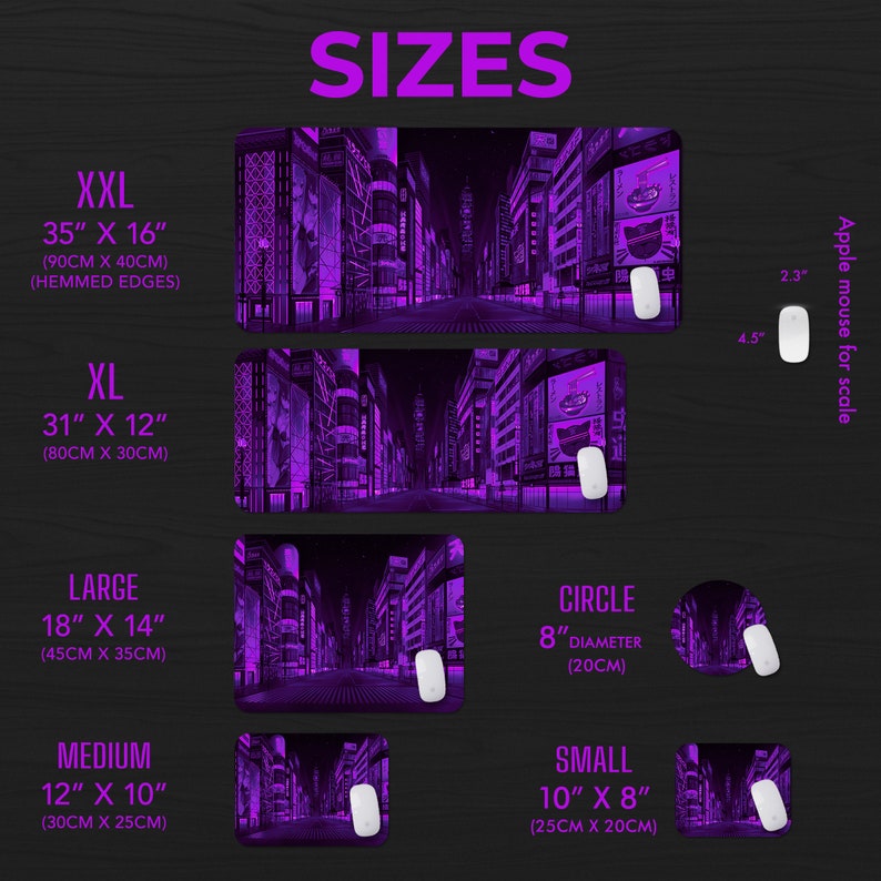Gaming skrivbordsmatta xl, Tokyo Street musmatta, extra stor skrivbordsmatta anime, Grön turkos Vaporwave Skyline/City skrivbordsmatta, XXL musmatta bild 6