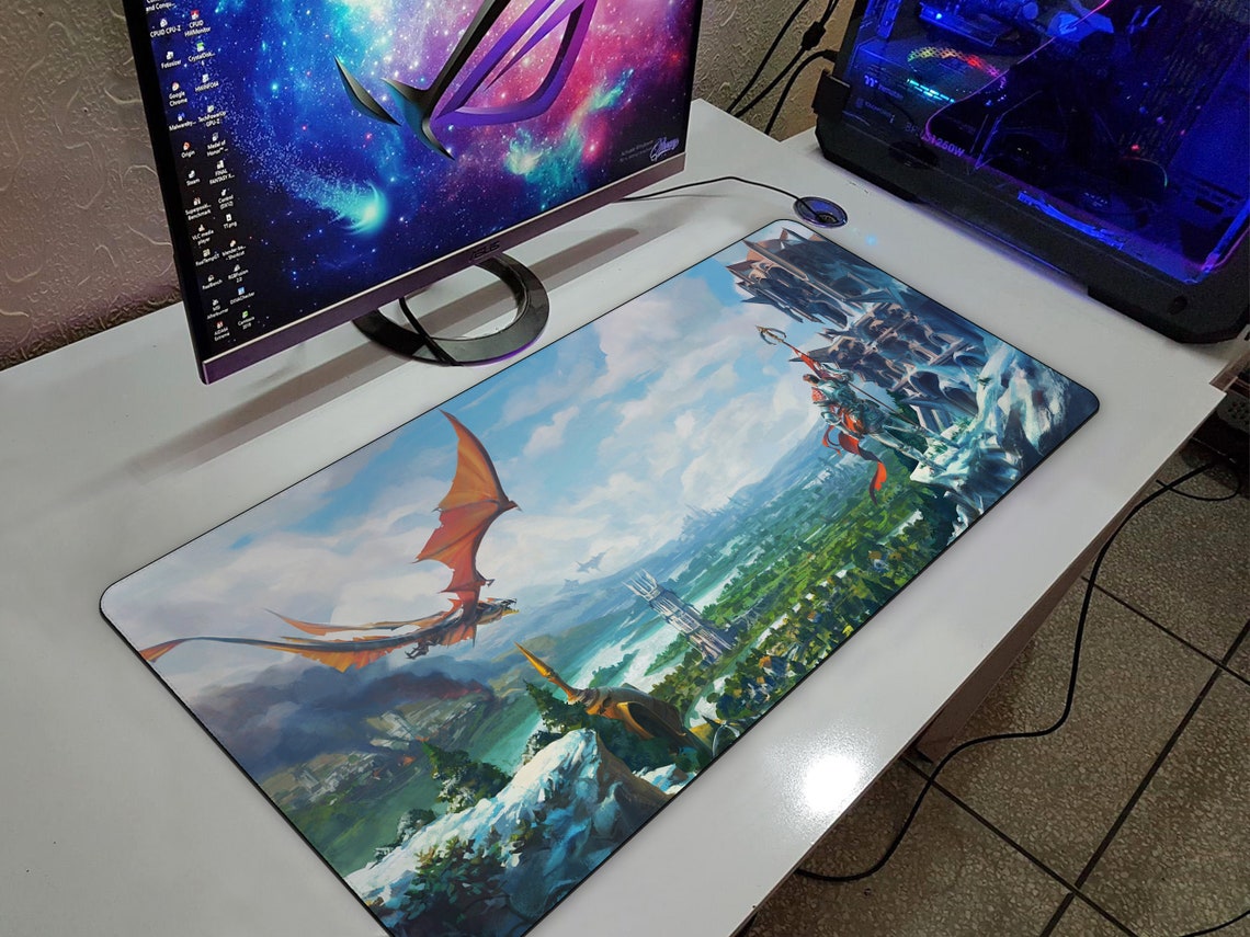 Runescape mousepad Rune scape landscape XL gaming deskpad Etsy