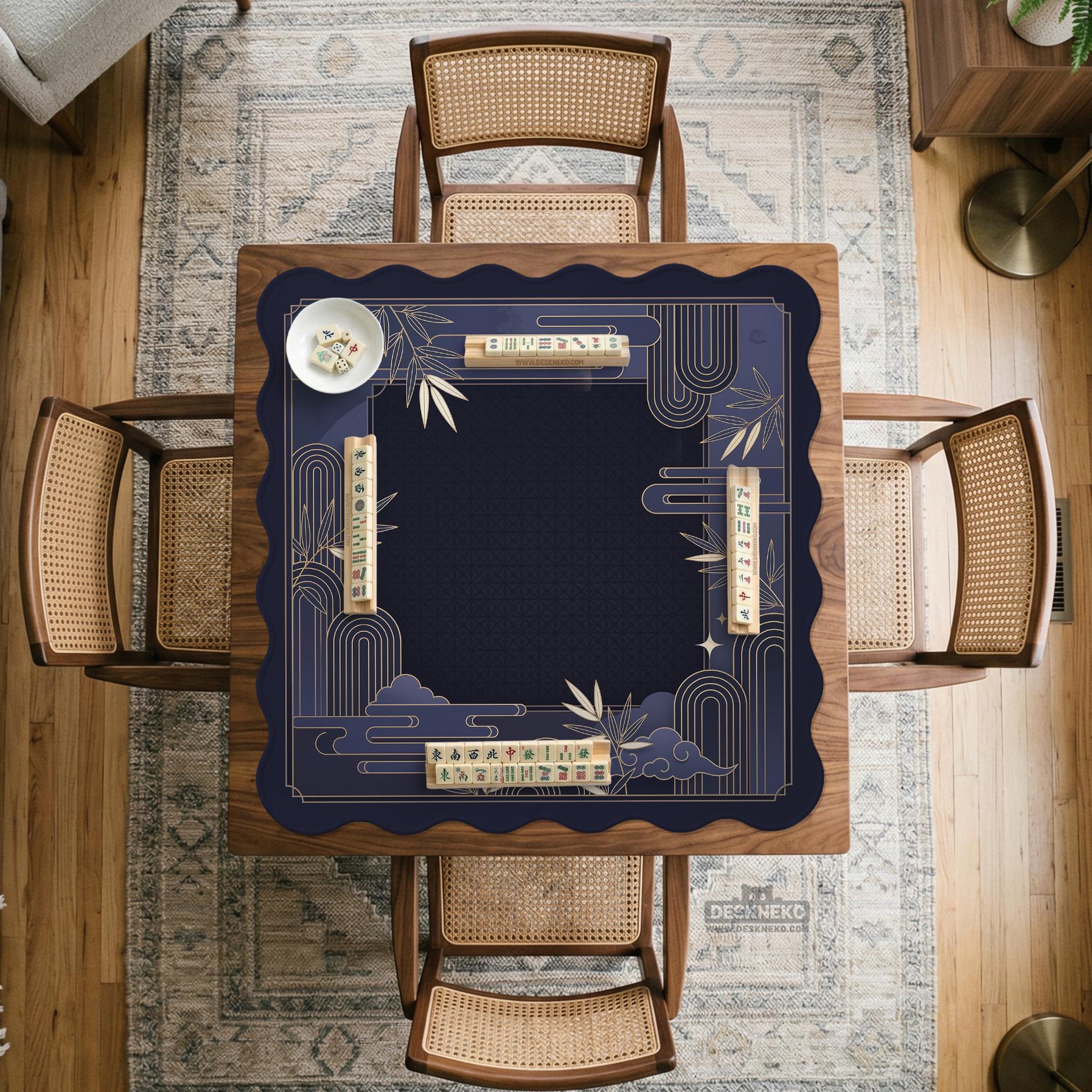 Navy Bamboo Mahjong Mat image 3