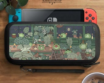 Cute Case for Nintendo Switch 2 & 1, Green Cottagecore Kawaii