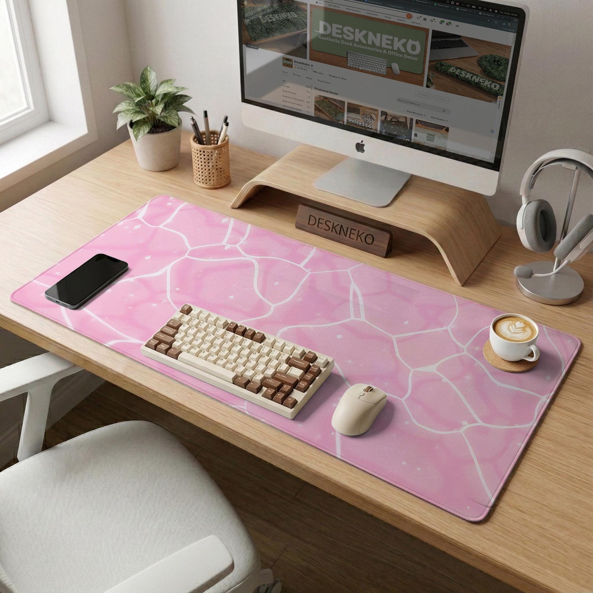 Pastel Pink RGB Desk Mat image 2