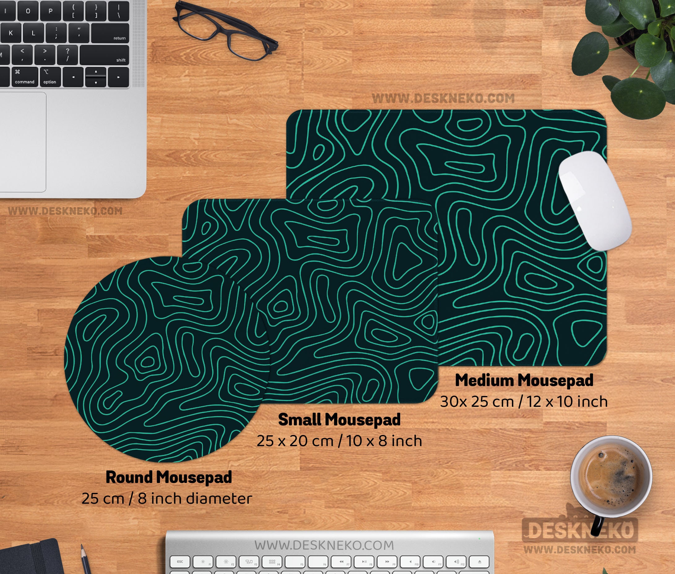 Topographic Mouse Pad, Extended Gaming Mouse Pad, Topographic Desk Mat  Laptop Waterproof Desk Decor Writing Pad for Work, Game, Office, Home 