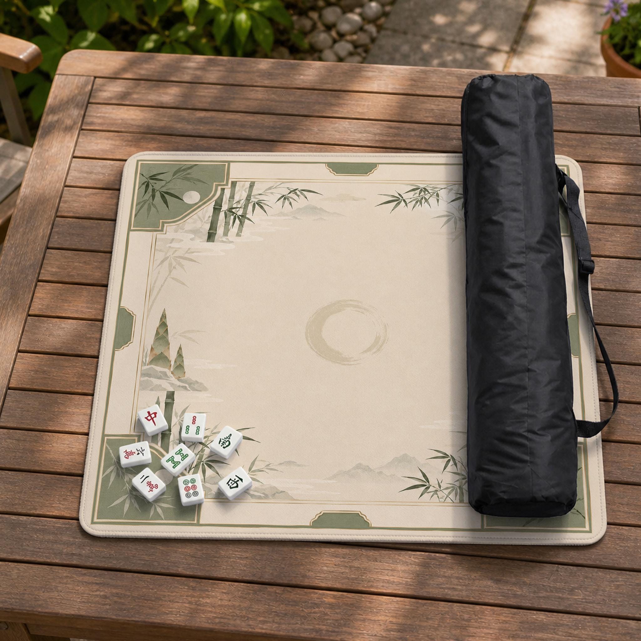 Sage Bamboo Mahjong Mat image 2