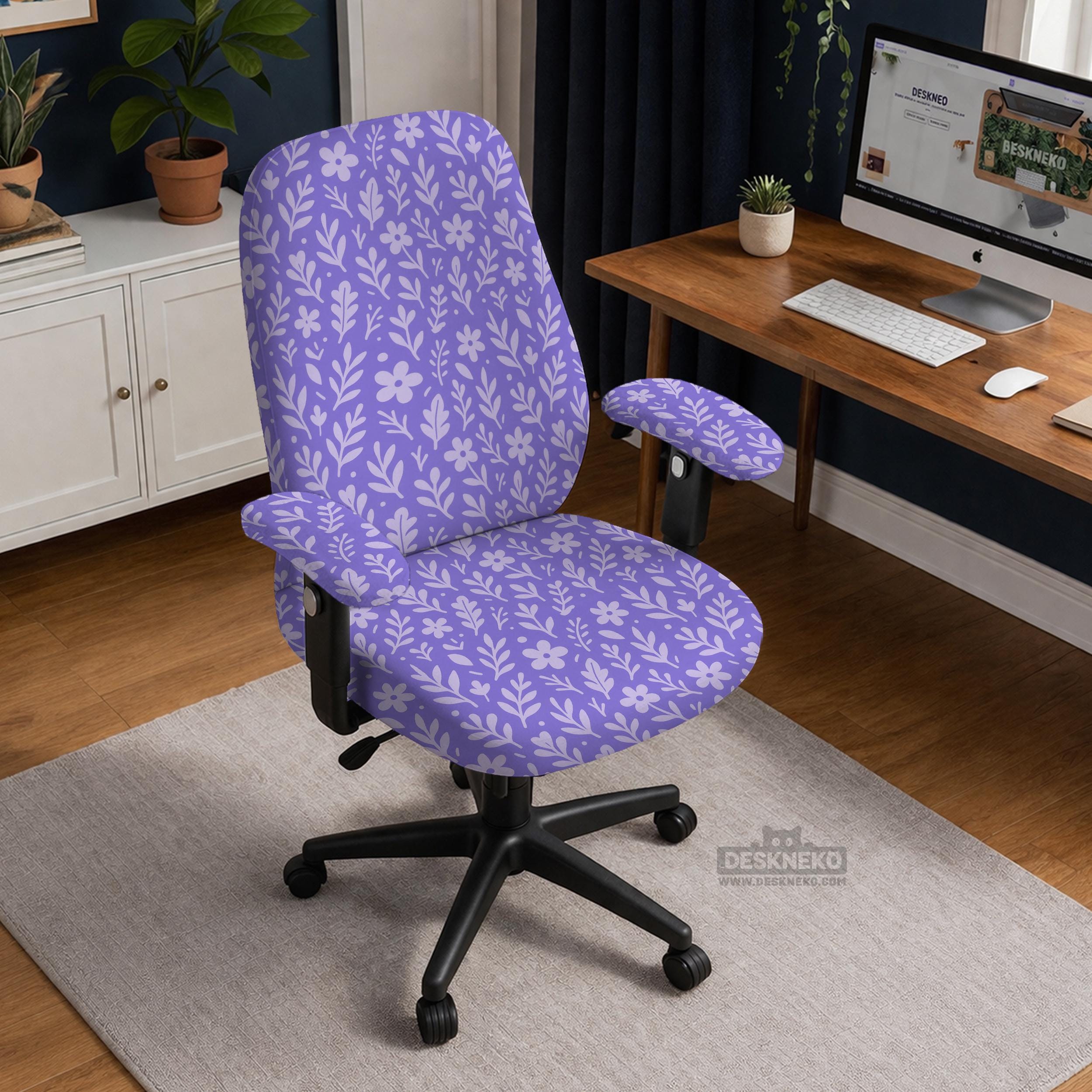 Purple Botanical Chair Cover image 2