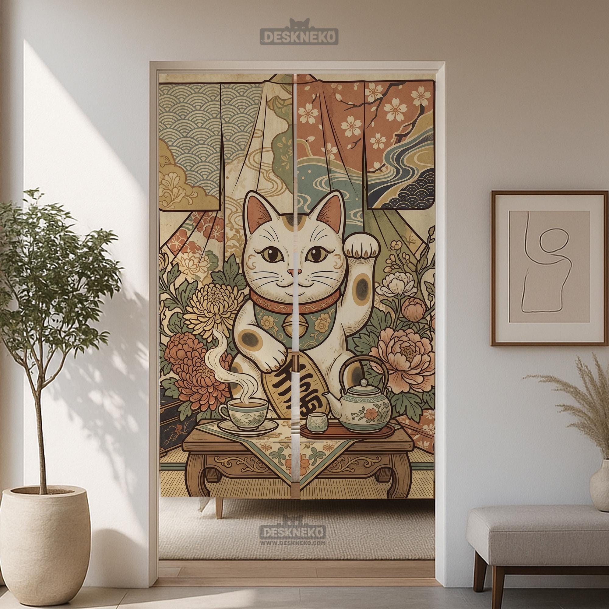 Lucky Cat Noren Curtain image 4