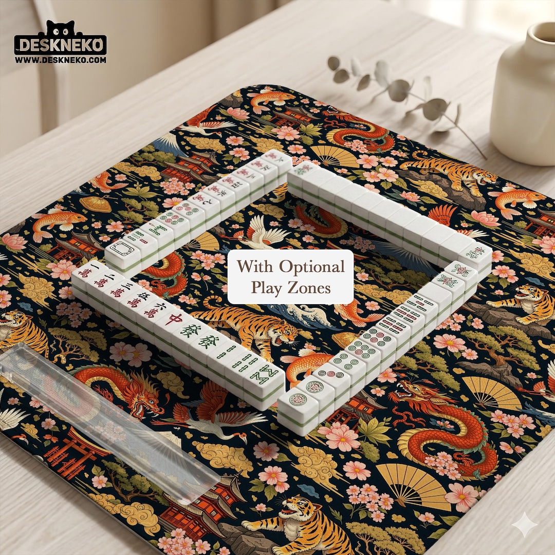 Mahjong Pattern Board Mahjong Mat, Mahjong Table Cloth Protector, Travel Playmat Pad ...