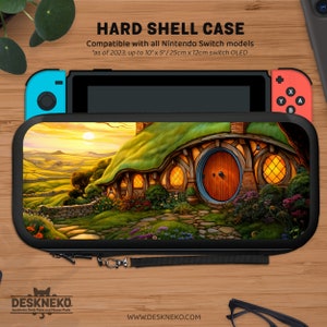 Fairy home Case voor Nintendo Switch, Game Card Holder, Switches accessoire dock cover, middle shire earth, cottagecore lite oled draagtas