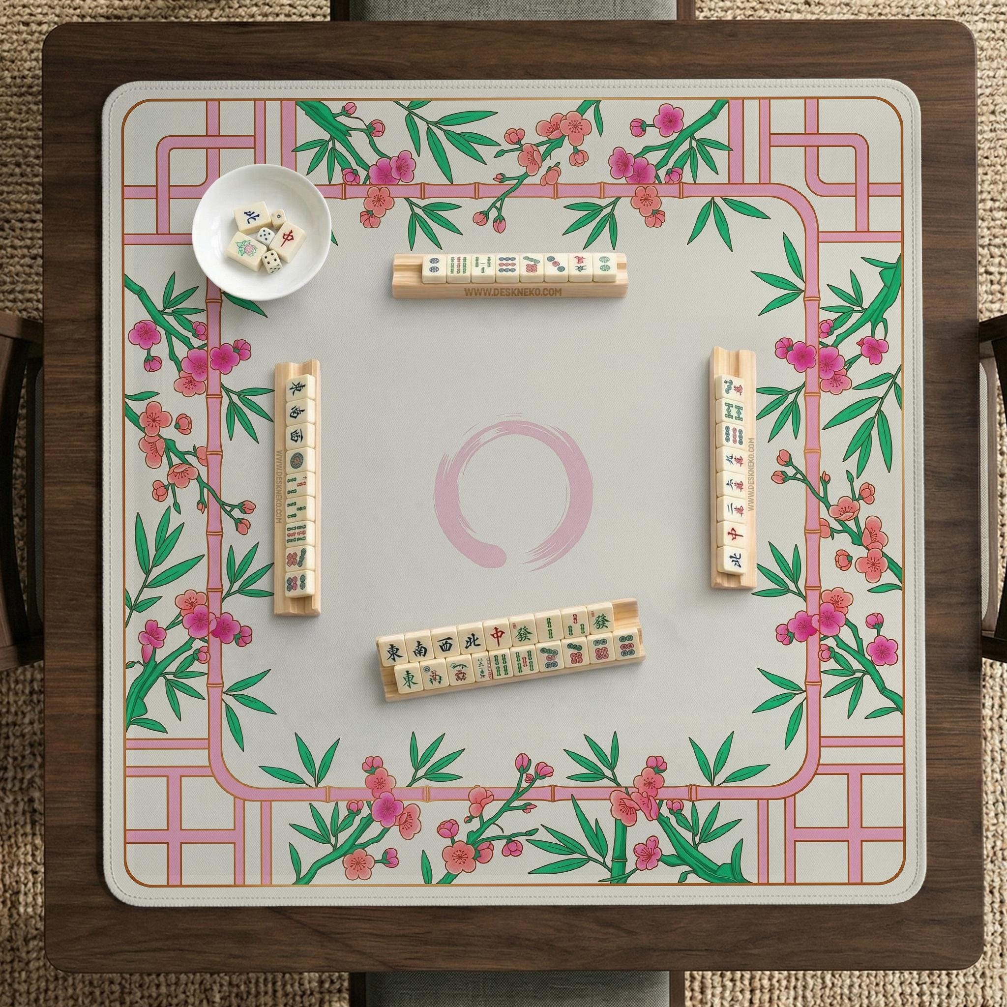 Pastel Bamboo Mahjong Mat image 2
