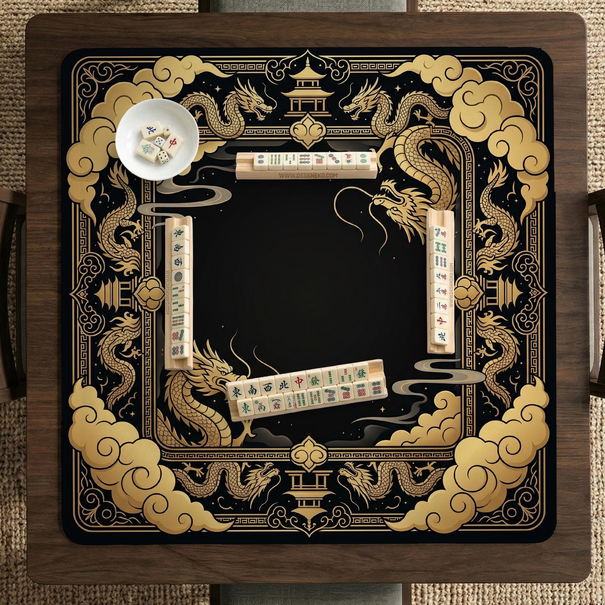 Black Gold Dragon Mat image 2