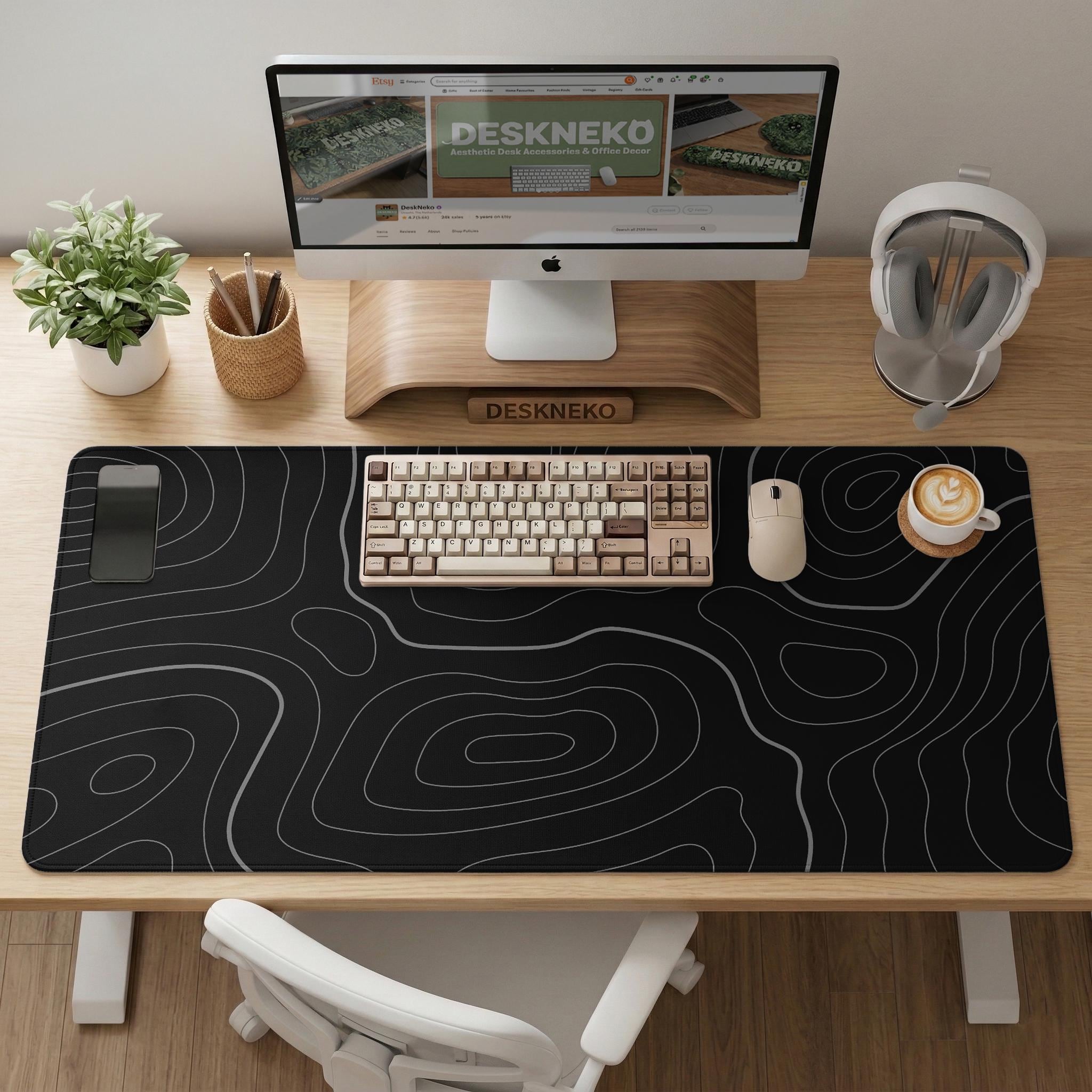 Black Topo Desk Mat image 2