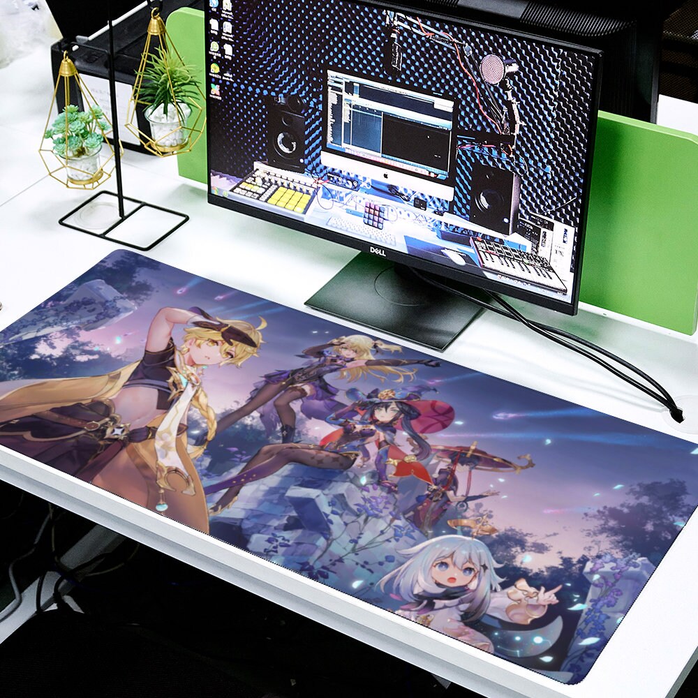 Genshin Impact Mousepad Extra Large Desktop Desk Gaming Etsy