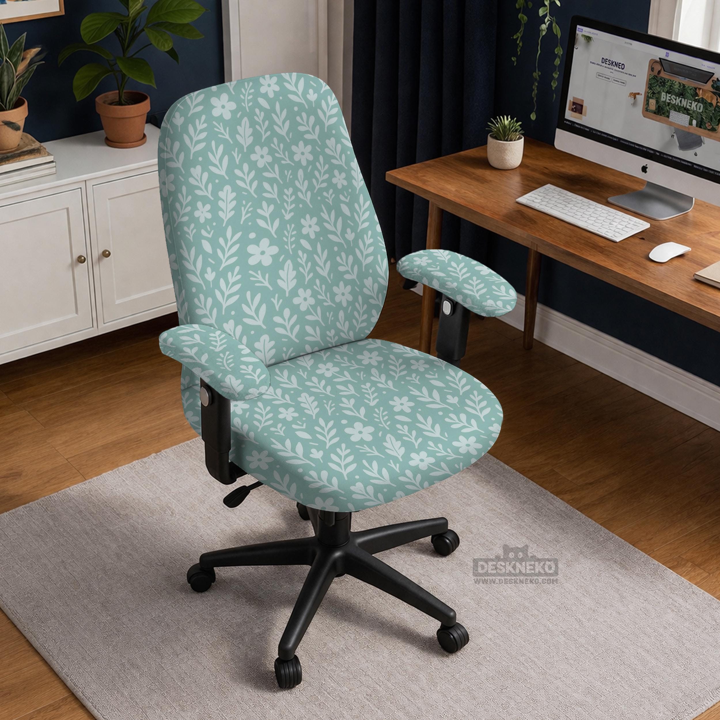 Mint Botanical Chair Cover image 2