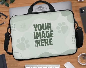 Personalisierte Laptoptasche, Computertasche mit Schultergurt, Drucken Sie Ihre eigene Hülle für Ipad / Macbook Pro 10 11 12 13 14 15 16 17 Zoll