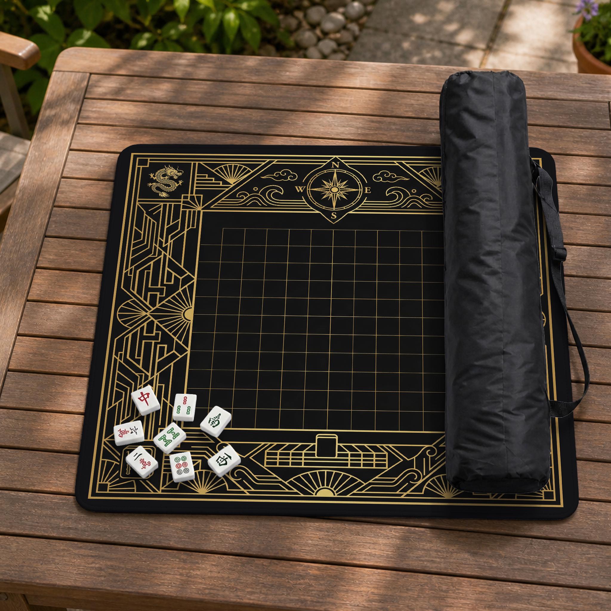 Black Gold Mahjong Mat image 3