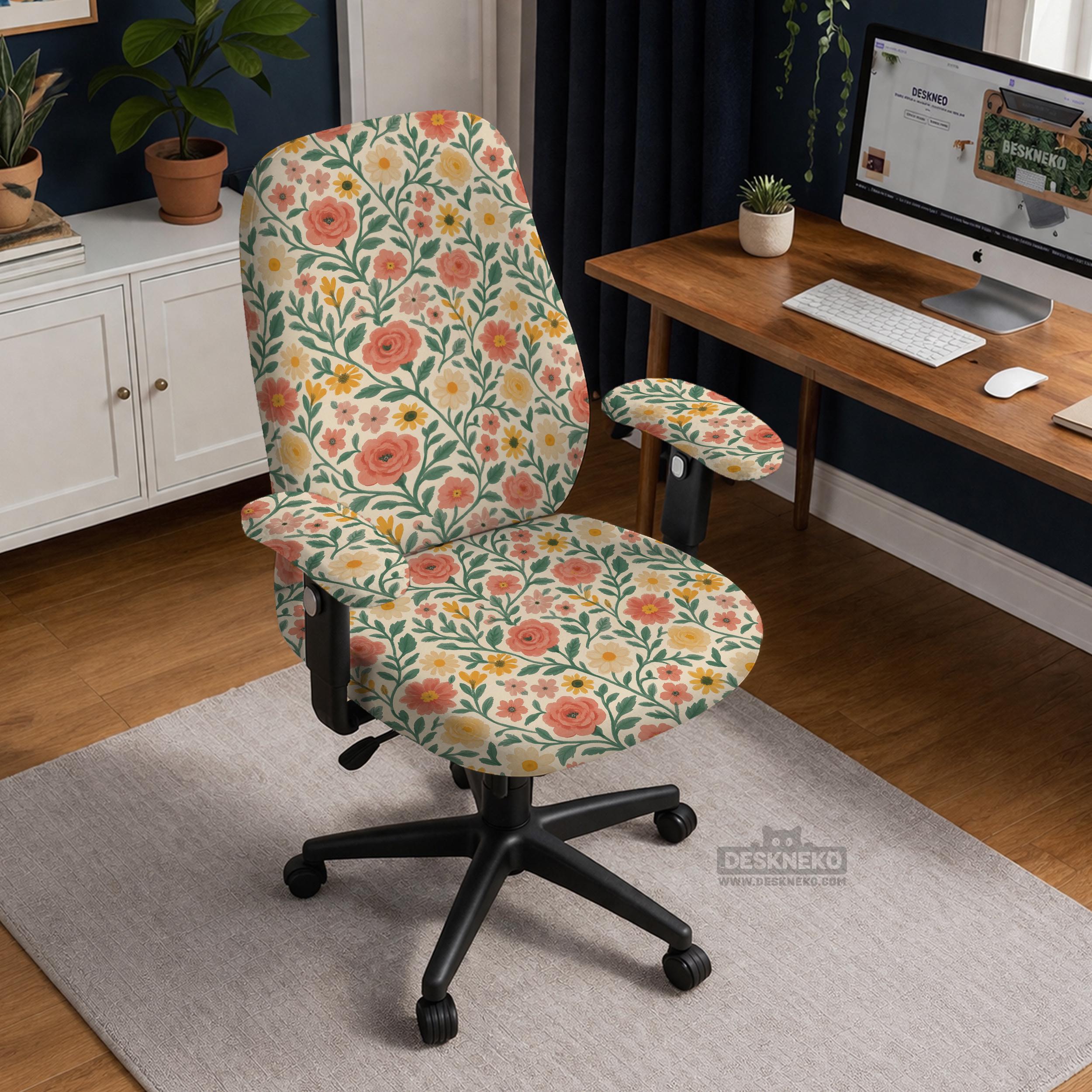 Floral Desk Chair Cover image 2