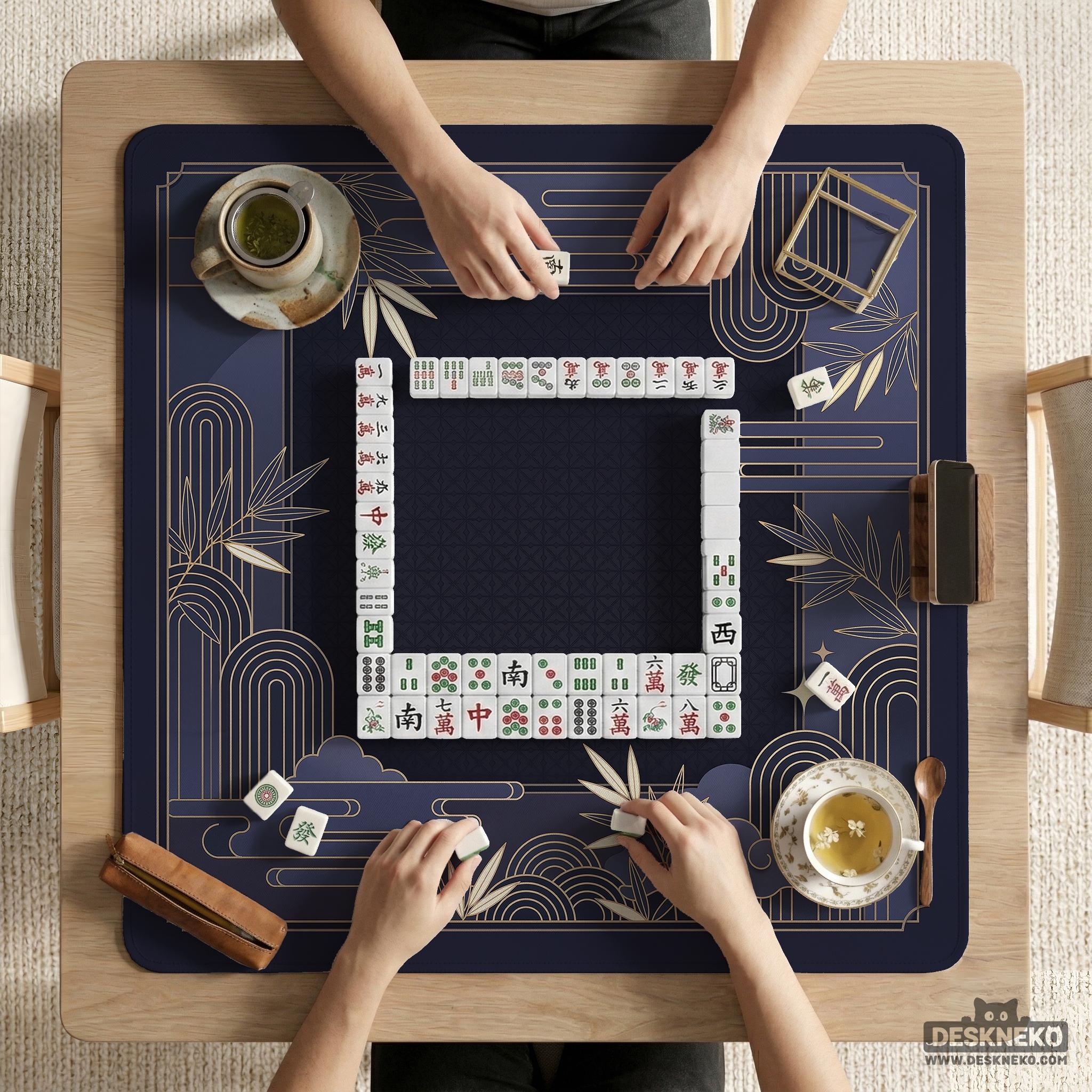 Navy Bamboo Mahjong Mat image 4