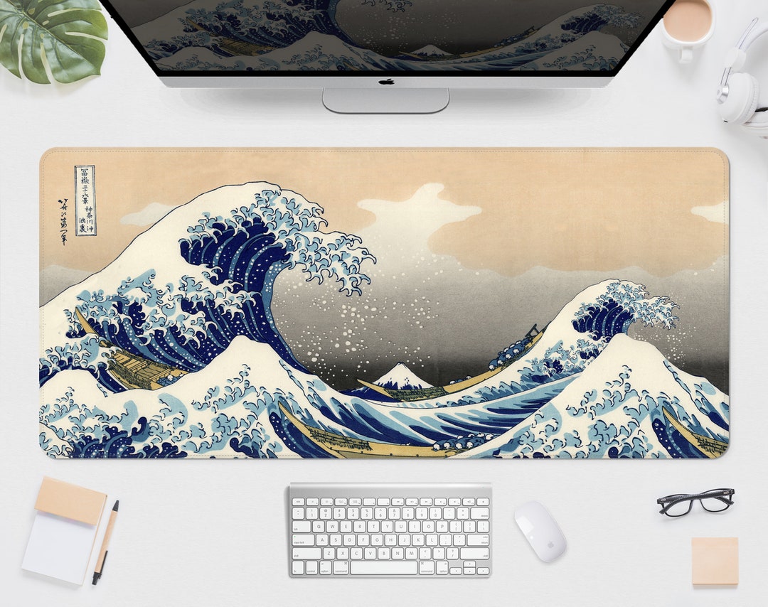 Japanese Desk Mat Hokusai Mousepad Great Wave Kanagawa, Views of