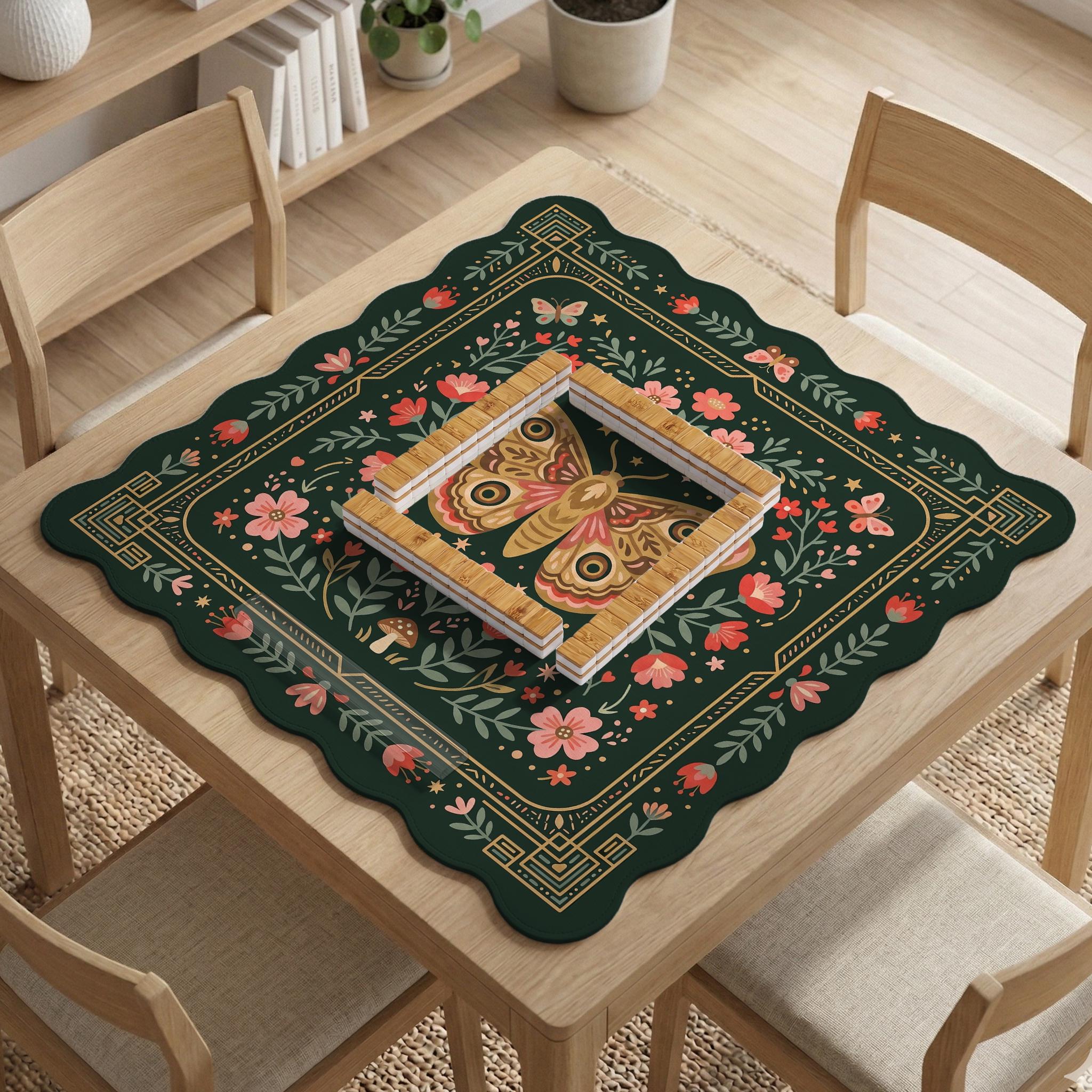 Butterfly Floral Mahjong Mat image 4