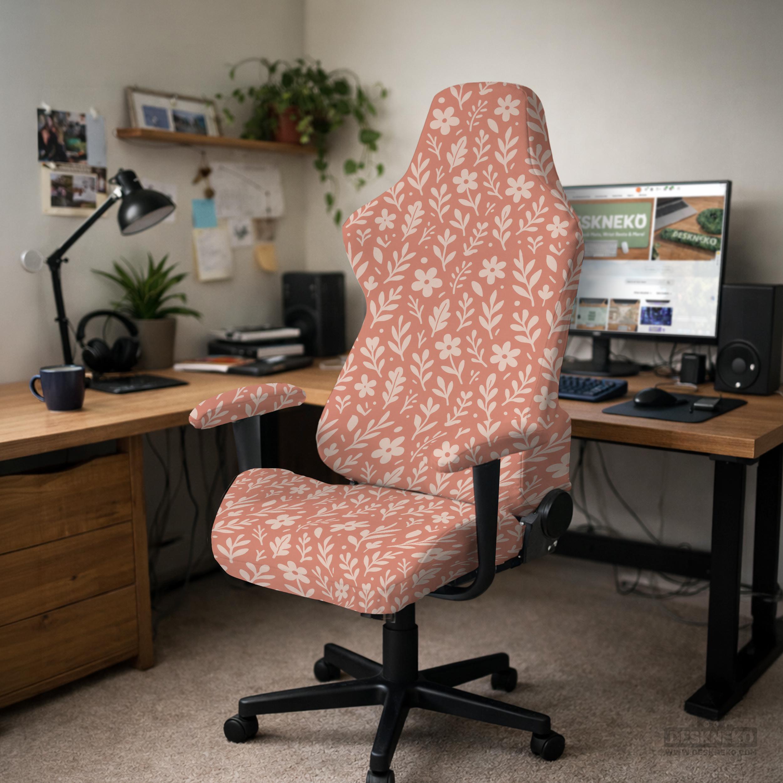 Pink Botanical Chair Cover image 2