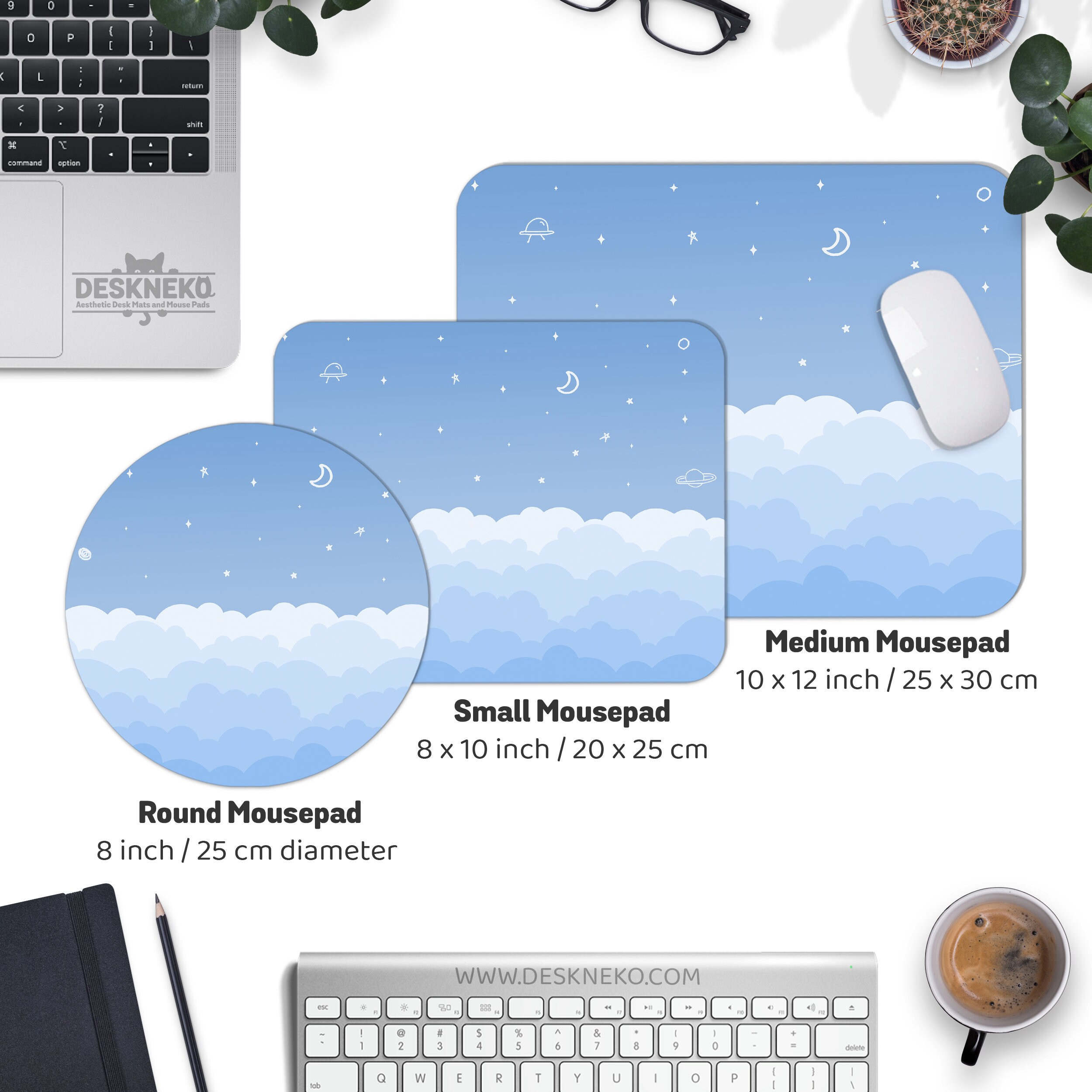 Cloud-shape Keyboard And Wrist Pad Mousepad Anti-Slip