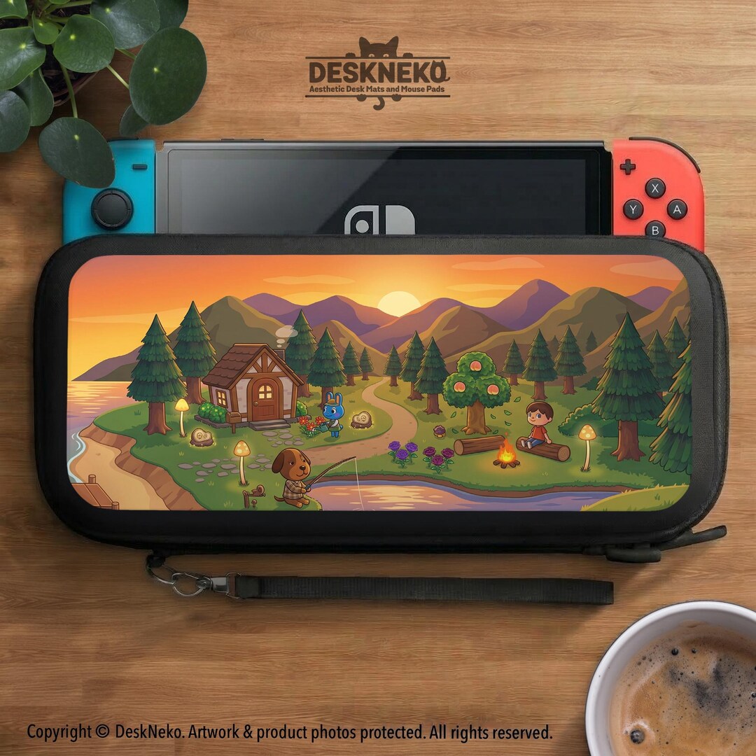 Switch/case Backpack Switch Case Compatible With Switch 2 and Switch 1, Cozy Woodland Sunset ...