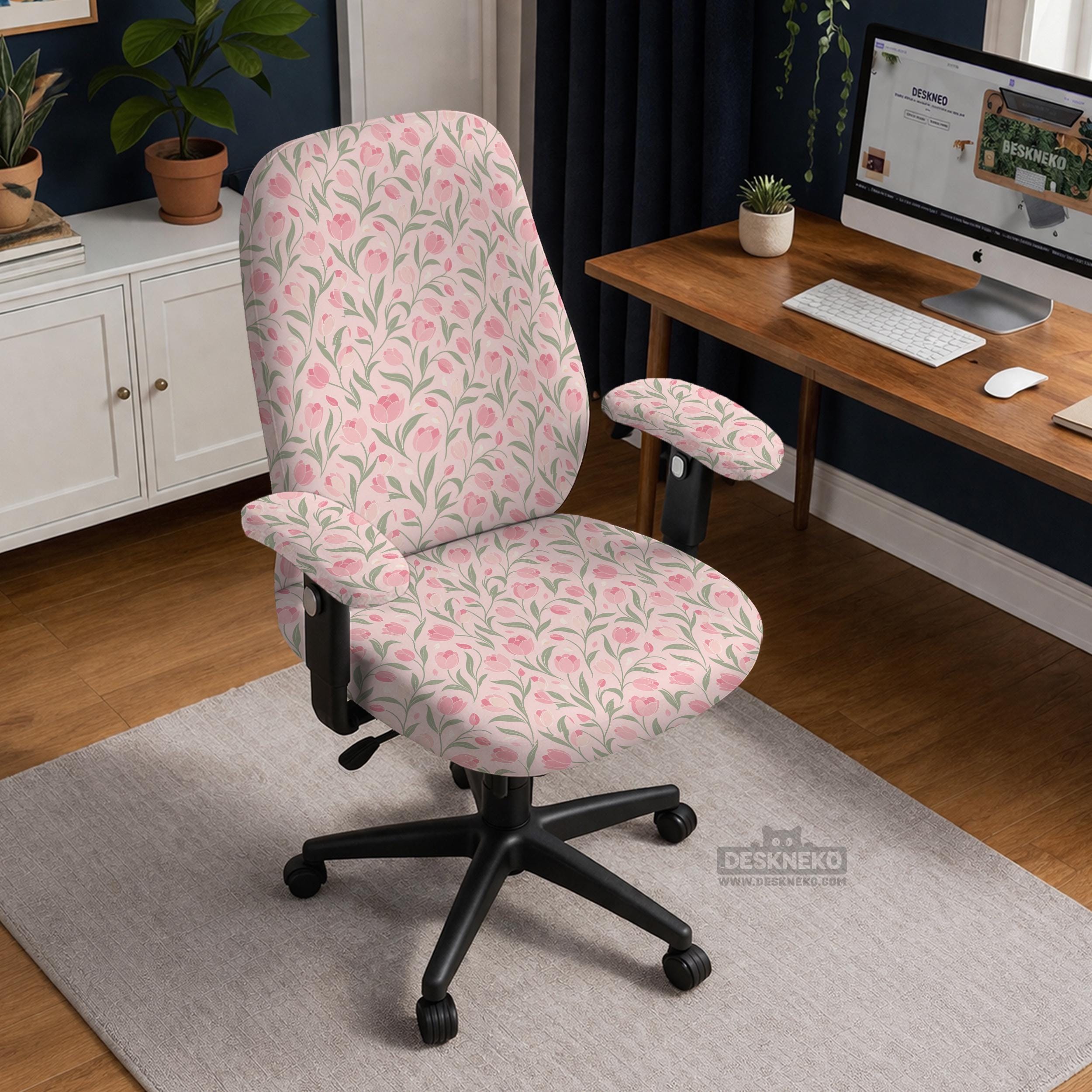 Pink Floral Chair Cover image 2