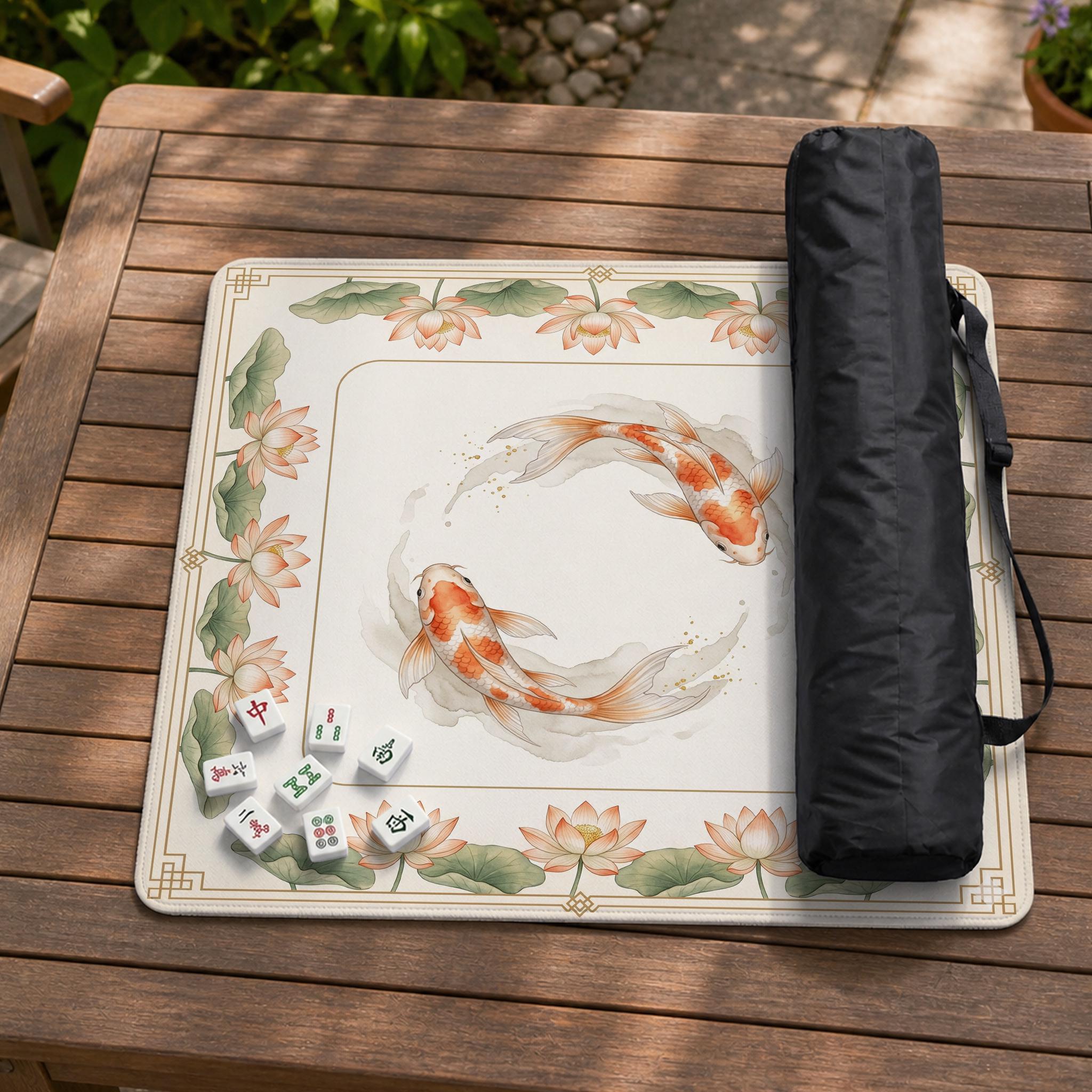 Koi Lotus Mahjong Mat image 2