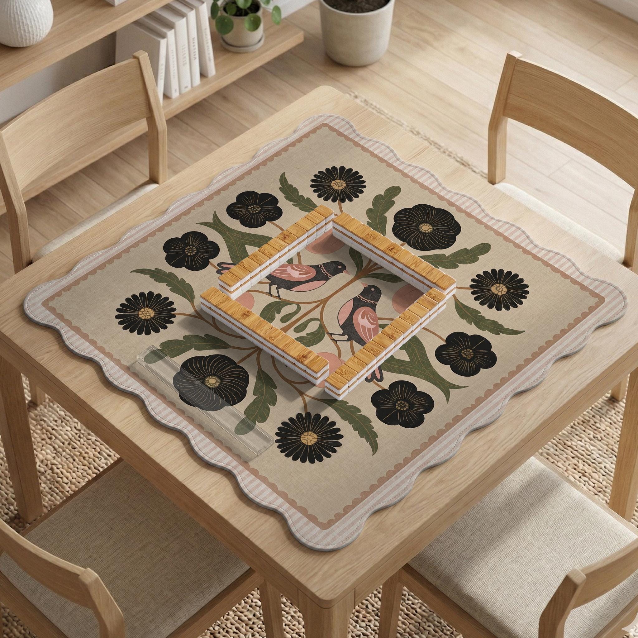 Floral Bird Mahjong Mat image 4