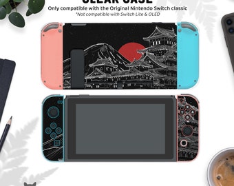 Japanese Case for Nintendo Switch, Red and Black Art, Lite Oled