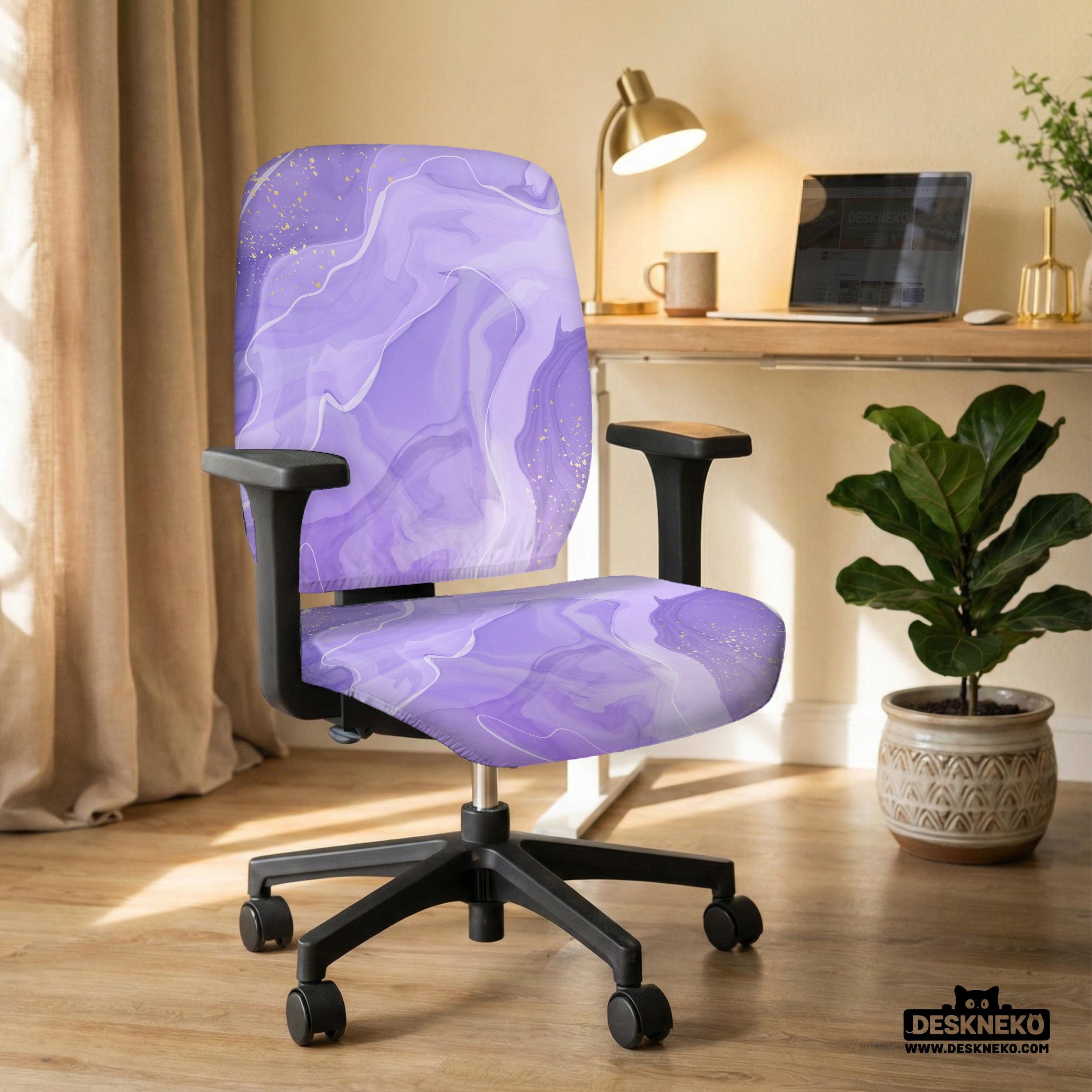 Purple Marble Chair Cover image 4