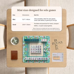 麻雀マット、かわいいカエルと蓮のテーブルマット、アメリカと中国の旅行用プレイマット、卓上ゲームパッド、ボードゲームテーブルクロス、麻雀ギフト 画像 12