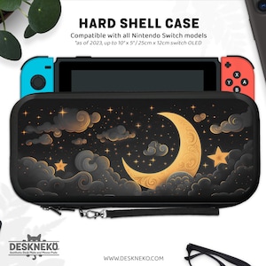 Nintendo Switch用天体ケース、Moon Magic コテージコア、オリジナル/Lite/OLEDスイッチアクセサリー、ドックスキン/ゲームホルダー/ハードシェルカバー