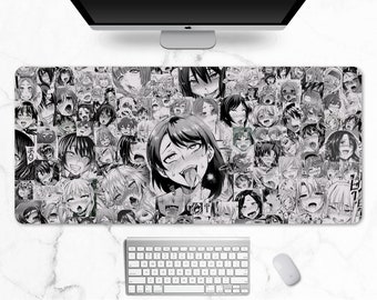 Ahegao Mousepad, Anime Schreibtischmatte, süsse Manga Mädchen, Ahegao Hoodie Gesichter, 6 Grössen