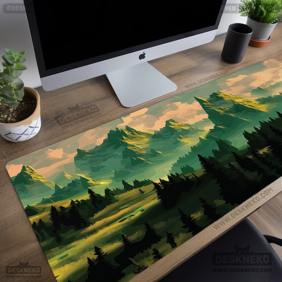 Heqianco Floral Decorative Gaming Mouse Pad XL, Pretty White Cherry Blossom, Nonslip Rubber, 31.5 X 11.8 Inch - View #3