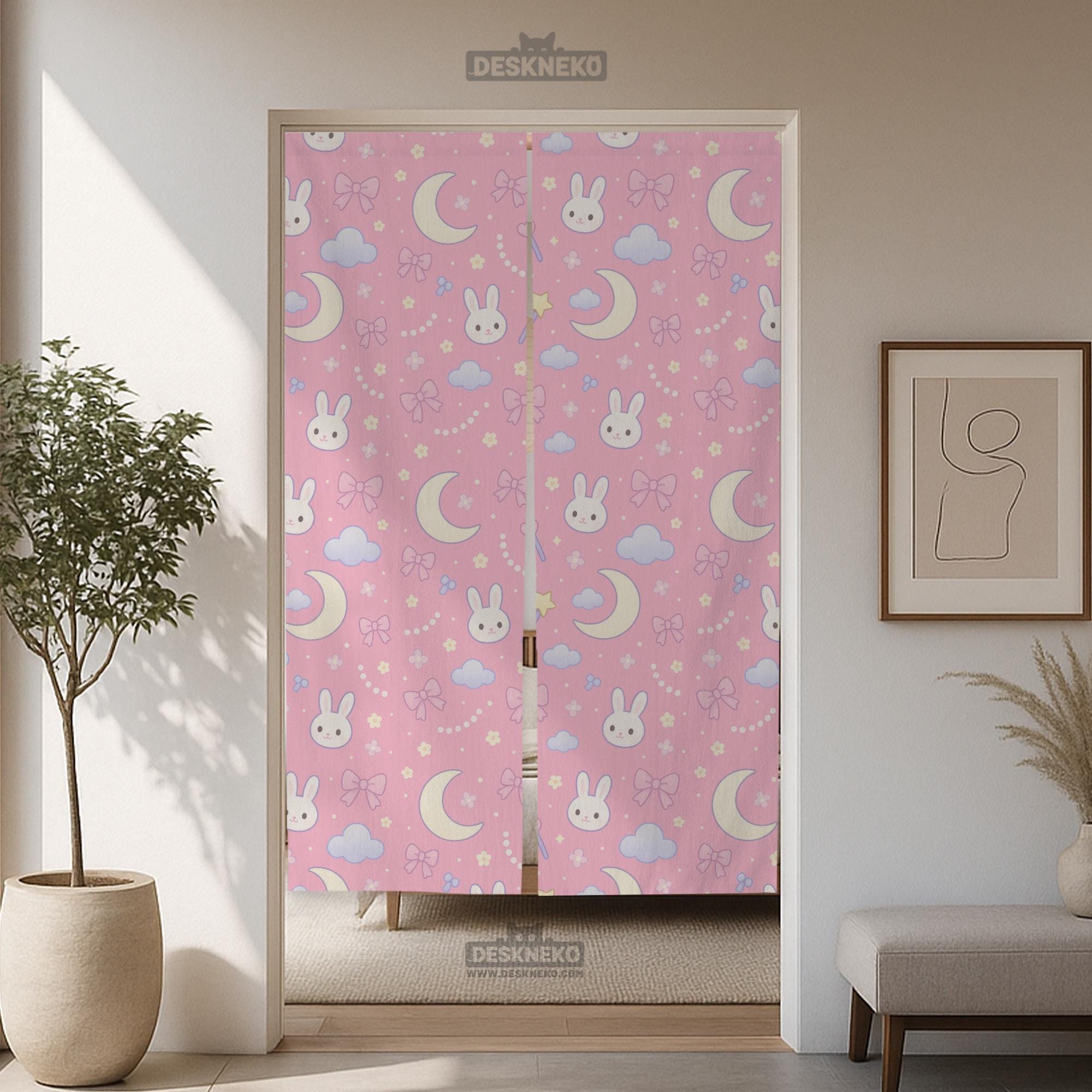 Pink Bunny Noren Curtain image 3