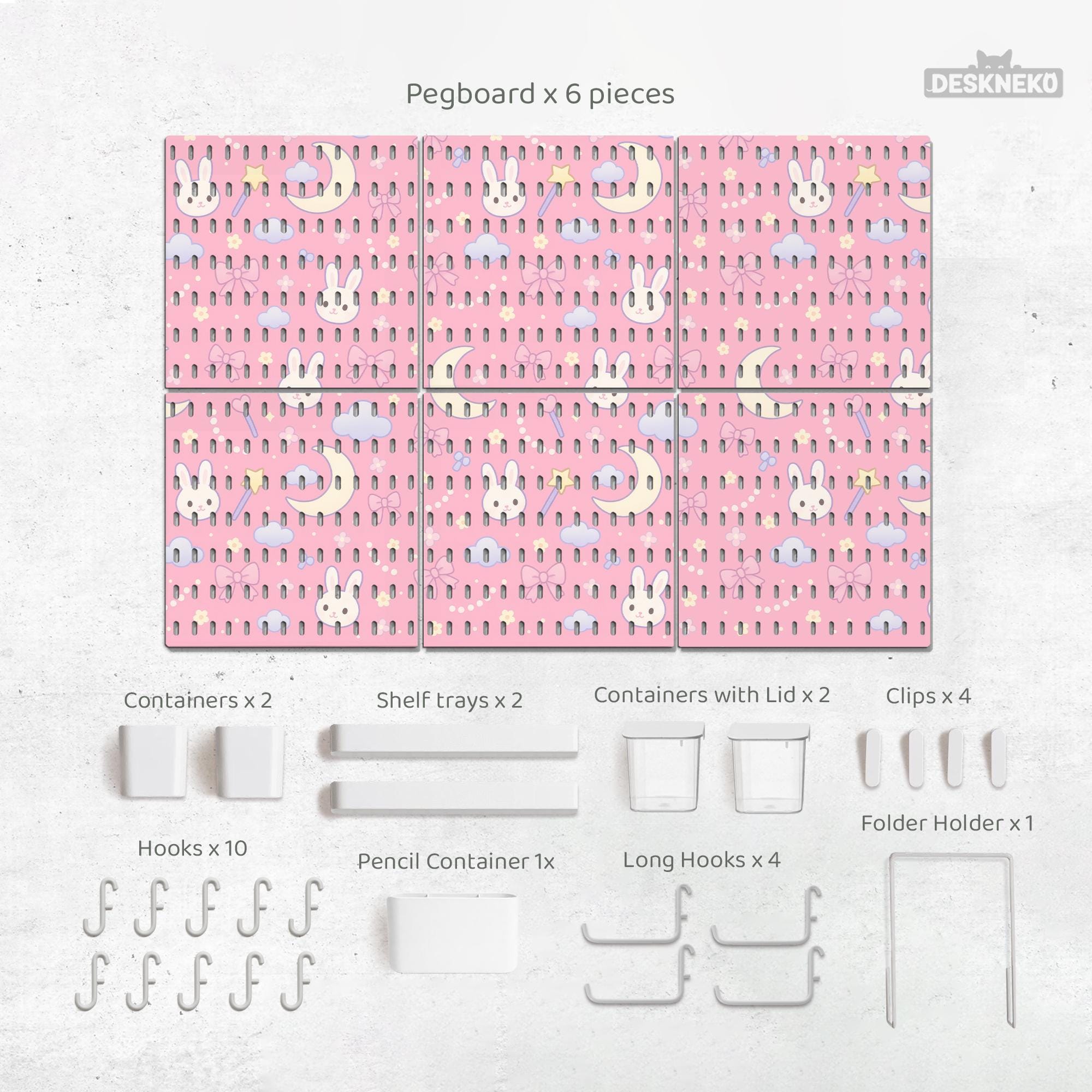 Pastel Bunny Pegboard Set image 3