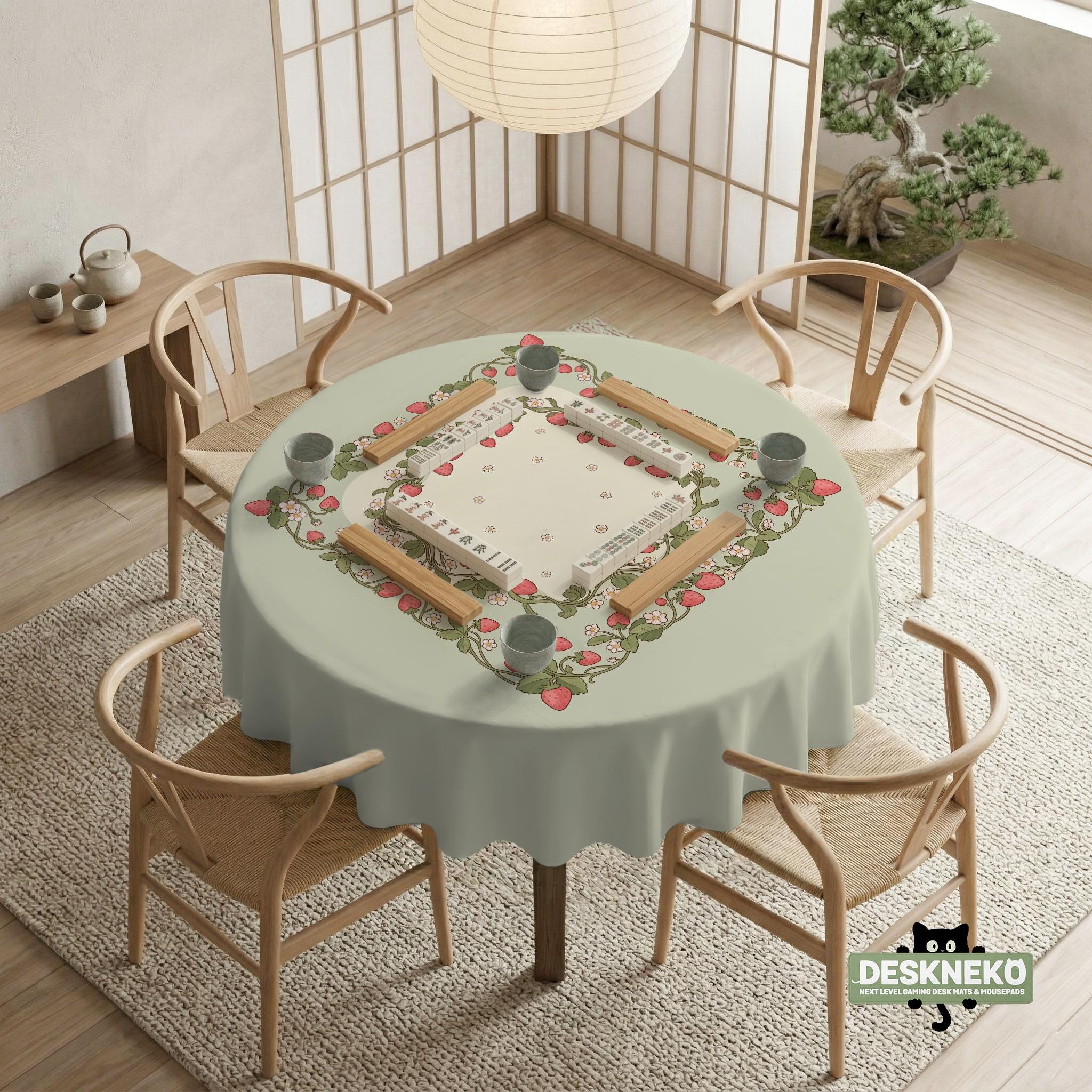 Strawberry Floral Mahjong Mat image 2
