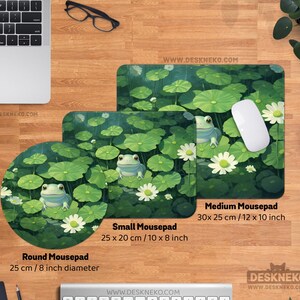 Anime Frog Desk Mat Cute, Large Mouse Pad Green, Kawaii Froggy Mousepad ...