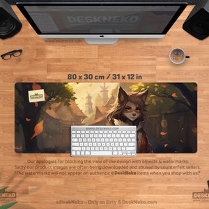 Anime Desk Mat: Mouse Pad, Cute Fox Furry Mousepad Xl, Lofi Aesthetic ...