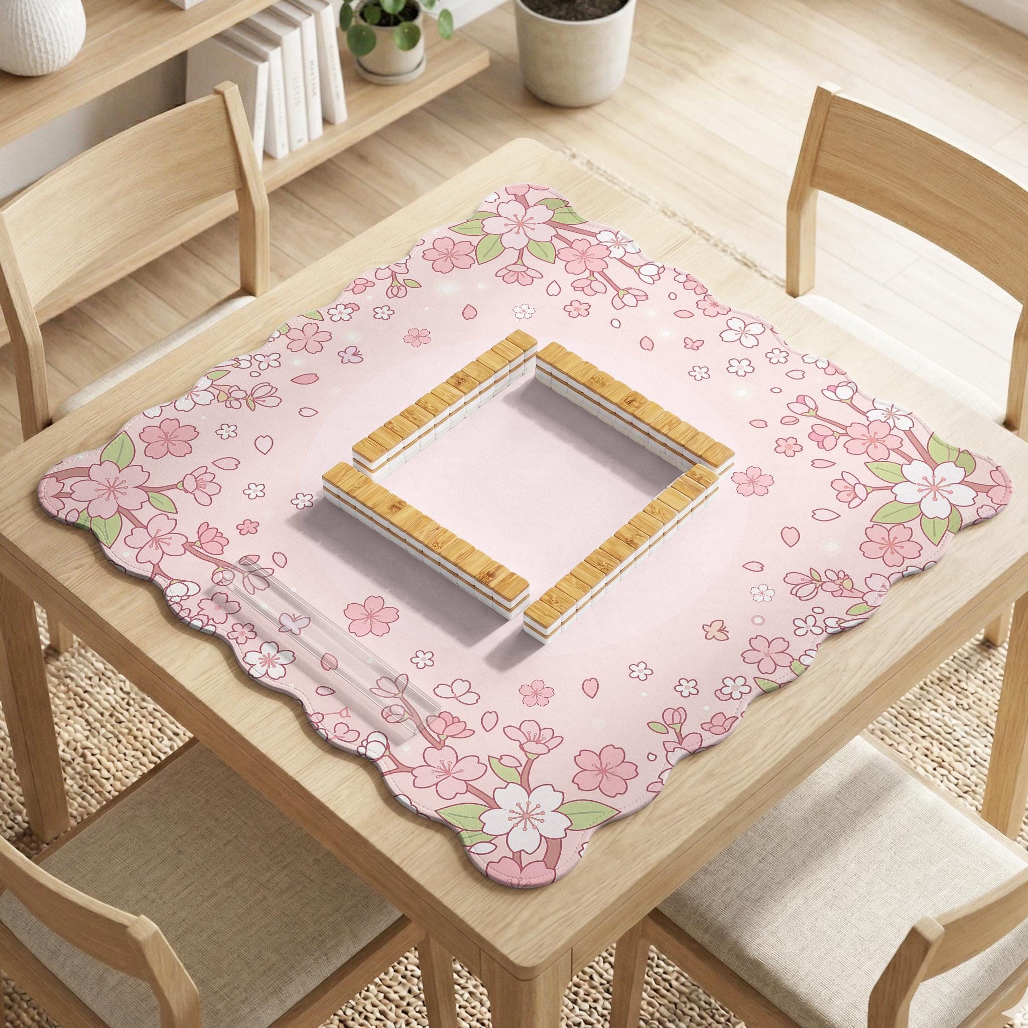 Pink Sakura Mahjong Mat image 4