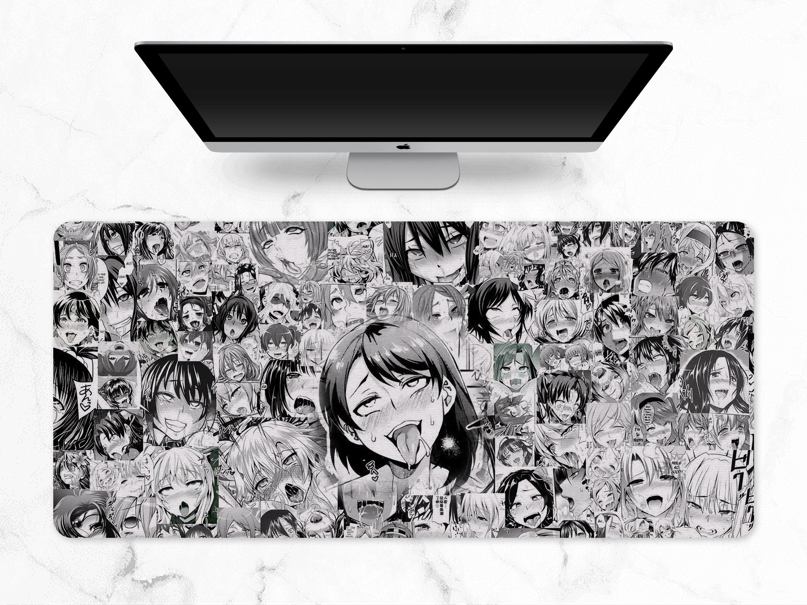 アヘ顔ゲーミングデスクパッド | アニメ/マンガの顔の卑猥なマウス