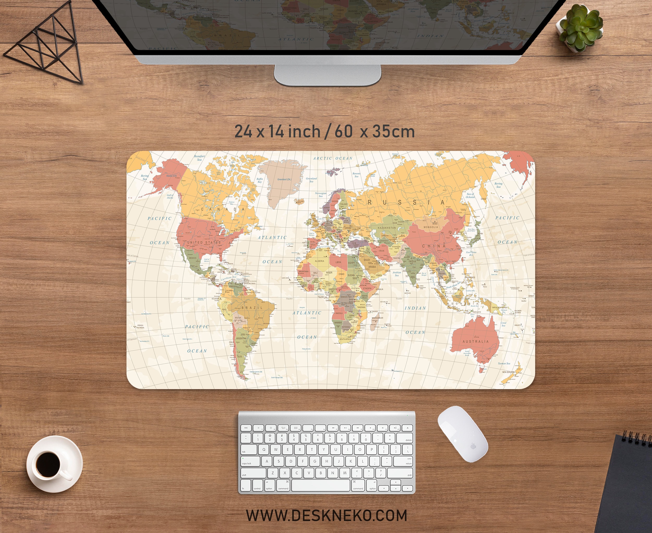 World Map Desk Mat Gaming Mousepad Rgb Led Xxl Big Extended - Etsy