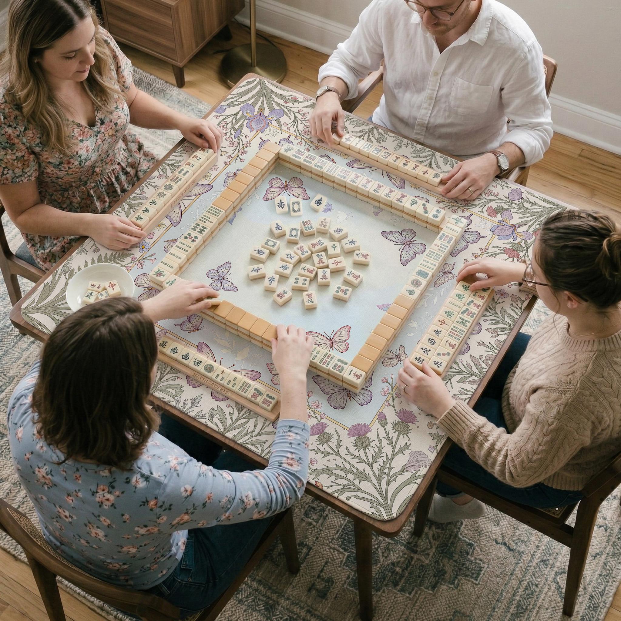Floral Butterfly Mahjong Mat image 2