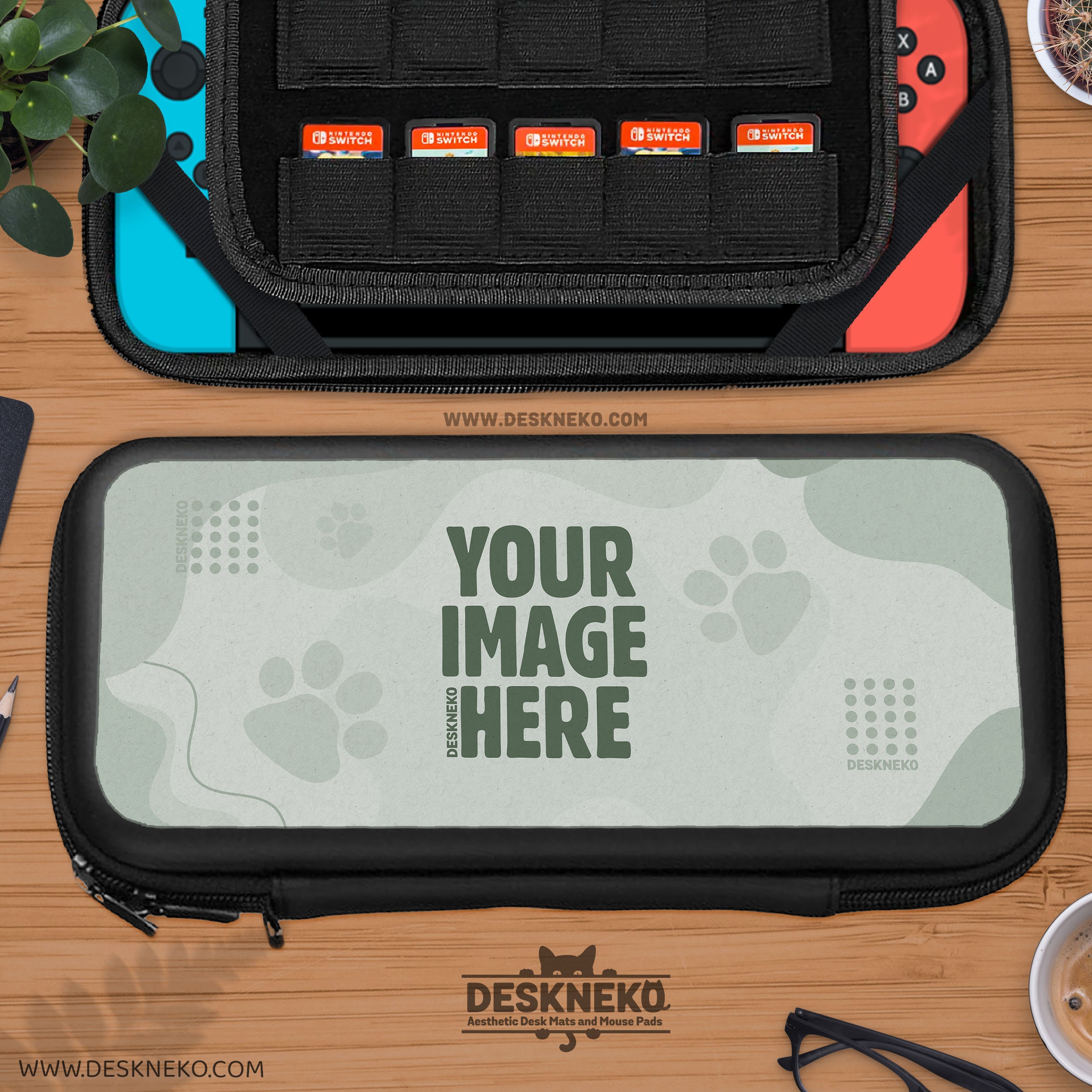 Custom Case for Nintendo Switch, Game card slot cartridge holder carrying sleeve lite/oled hard shell skin dock cover, switches accessories