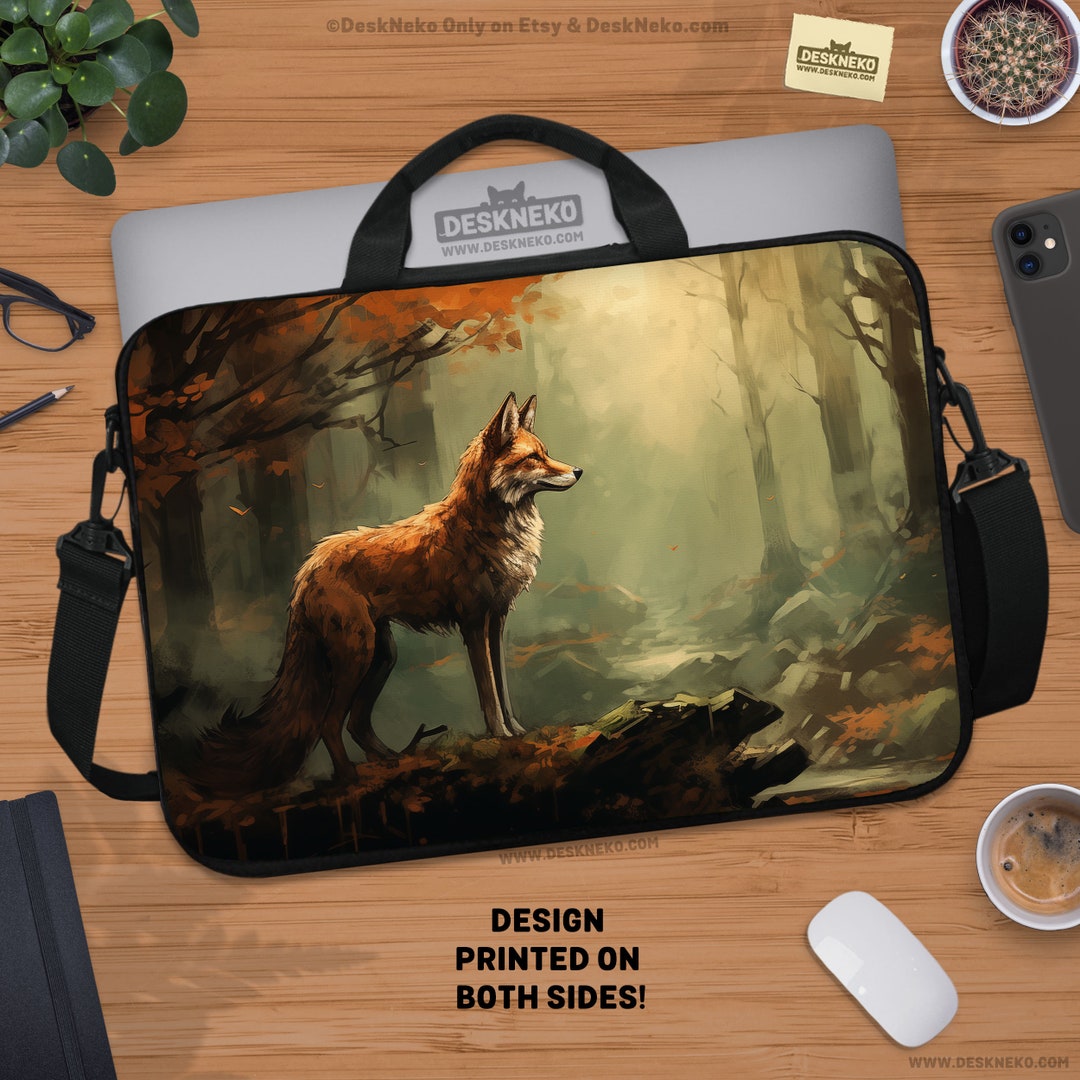 Forest Fox Laptop Sleeve, Computer Bag for Men/women, Cute Animal ...