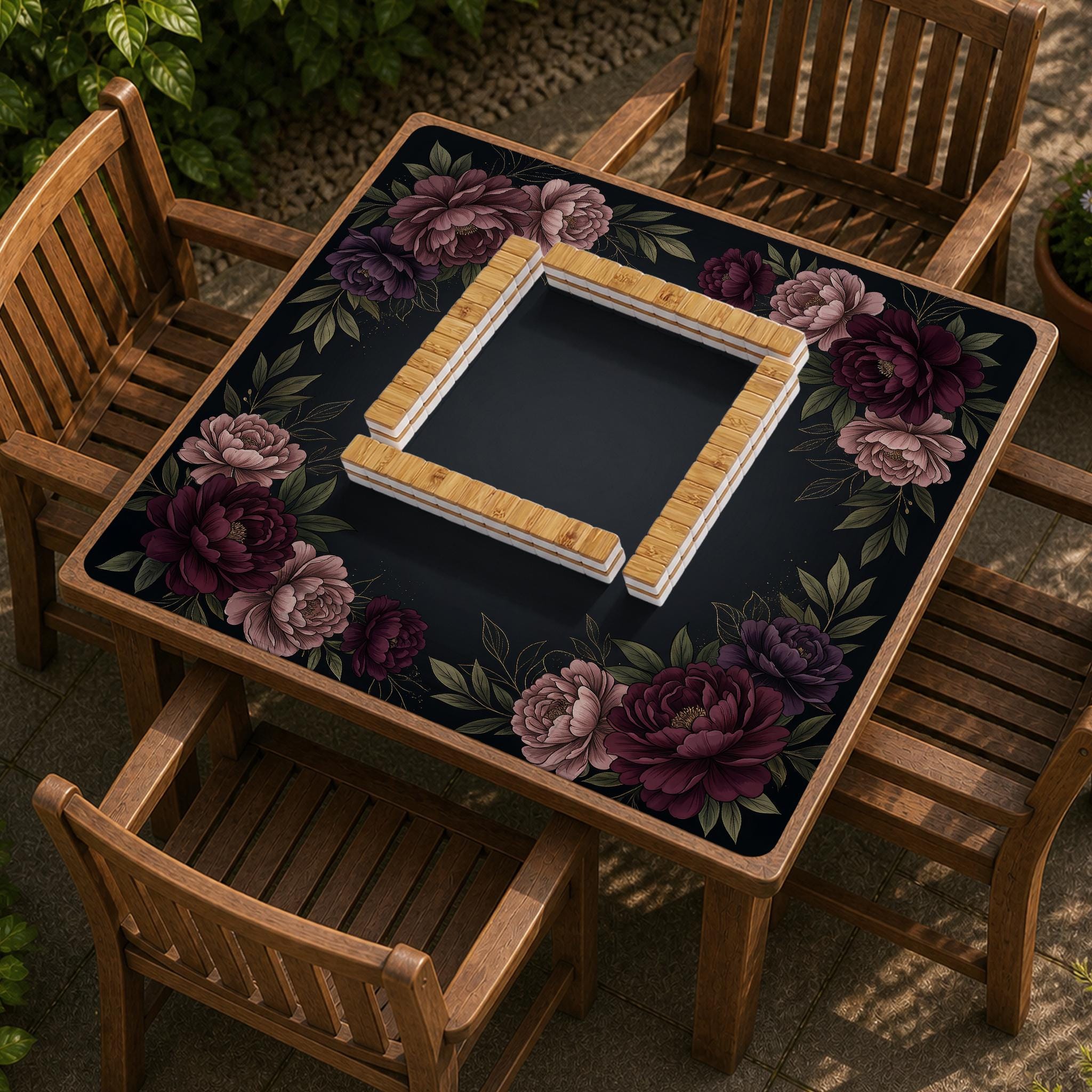 Dark Botanical Mahjong Mat image 2