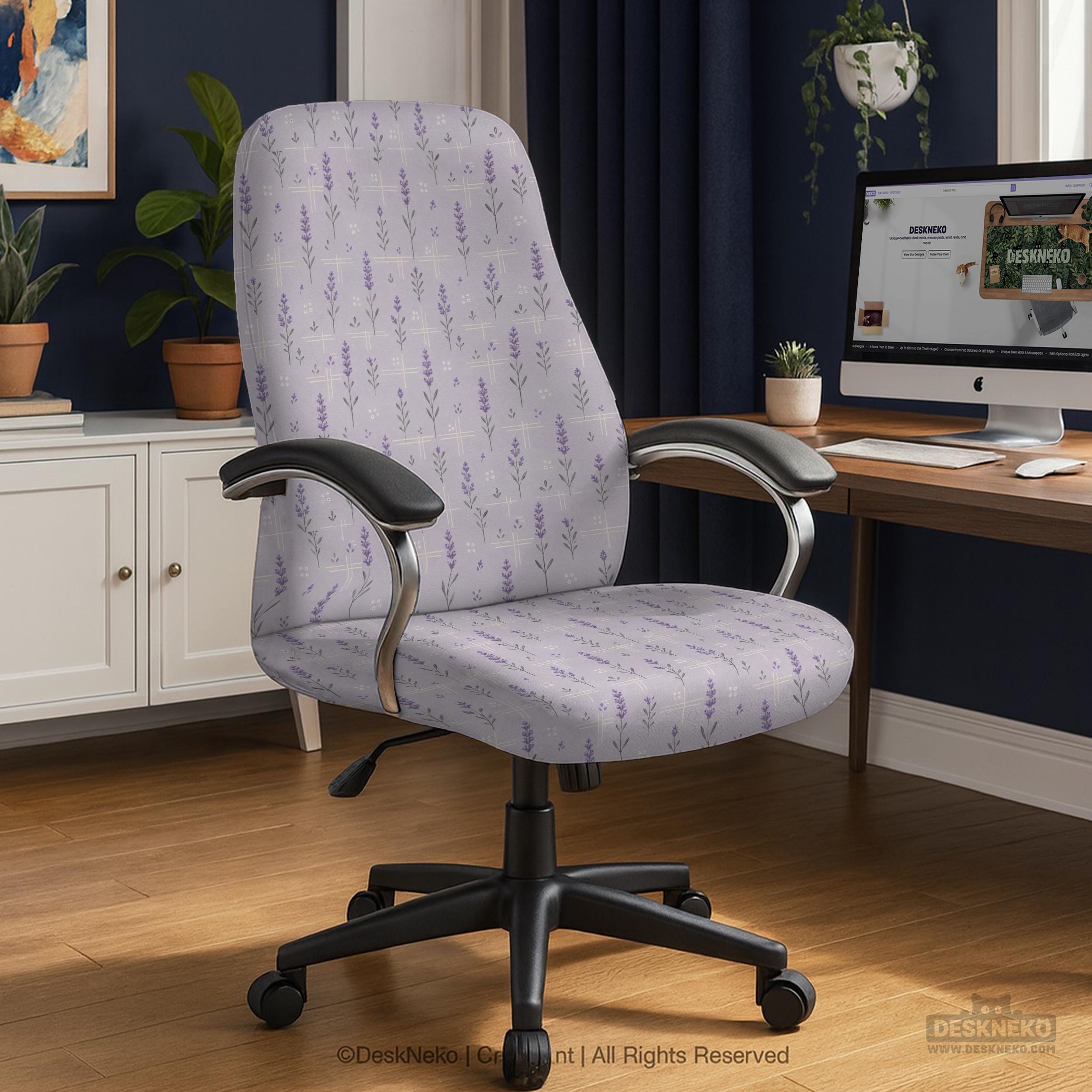 Lavender Floral Chair Cover image 4