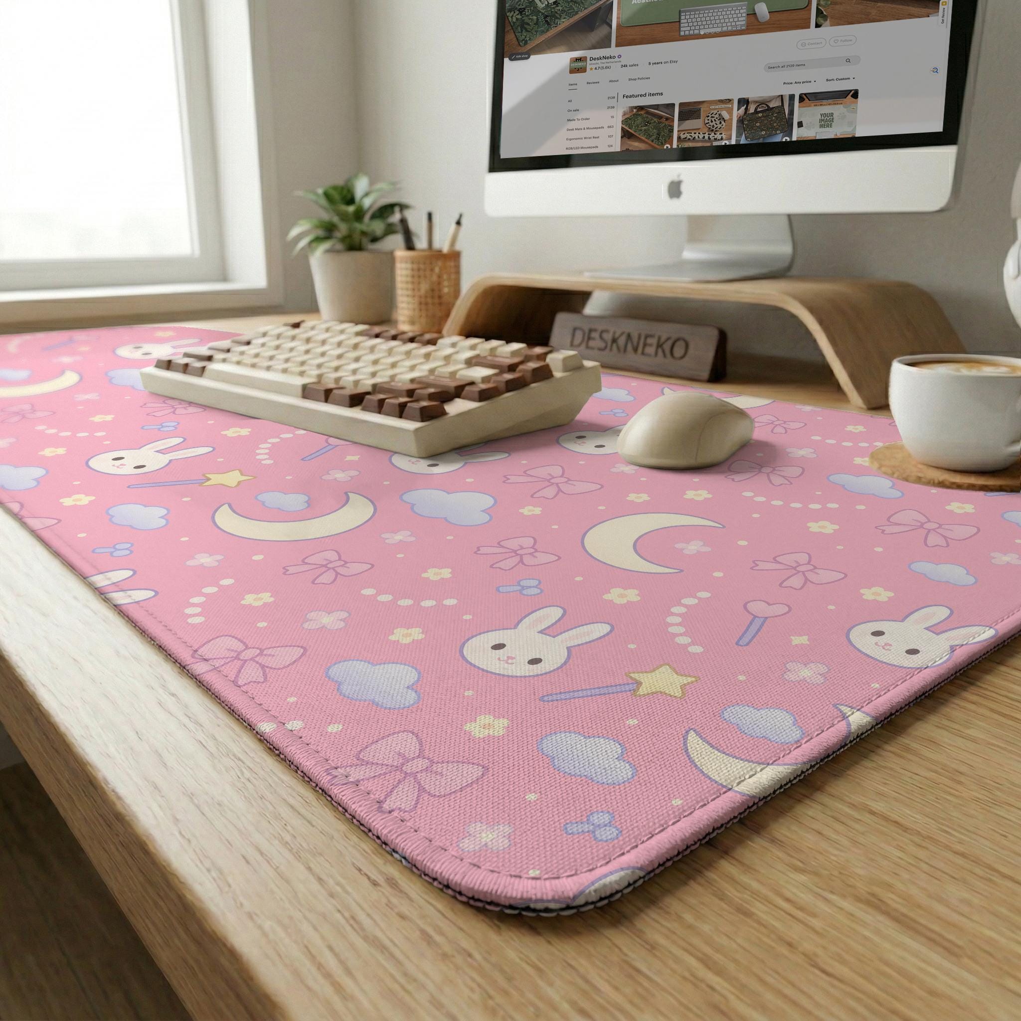 Pink Bunny Desk Mat image 2