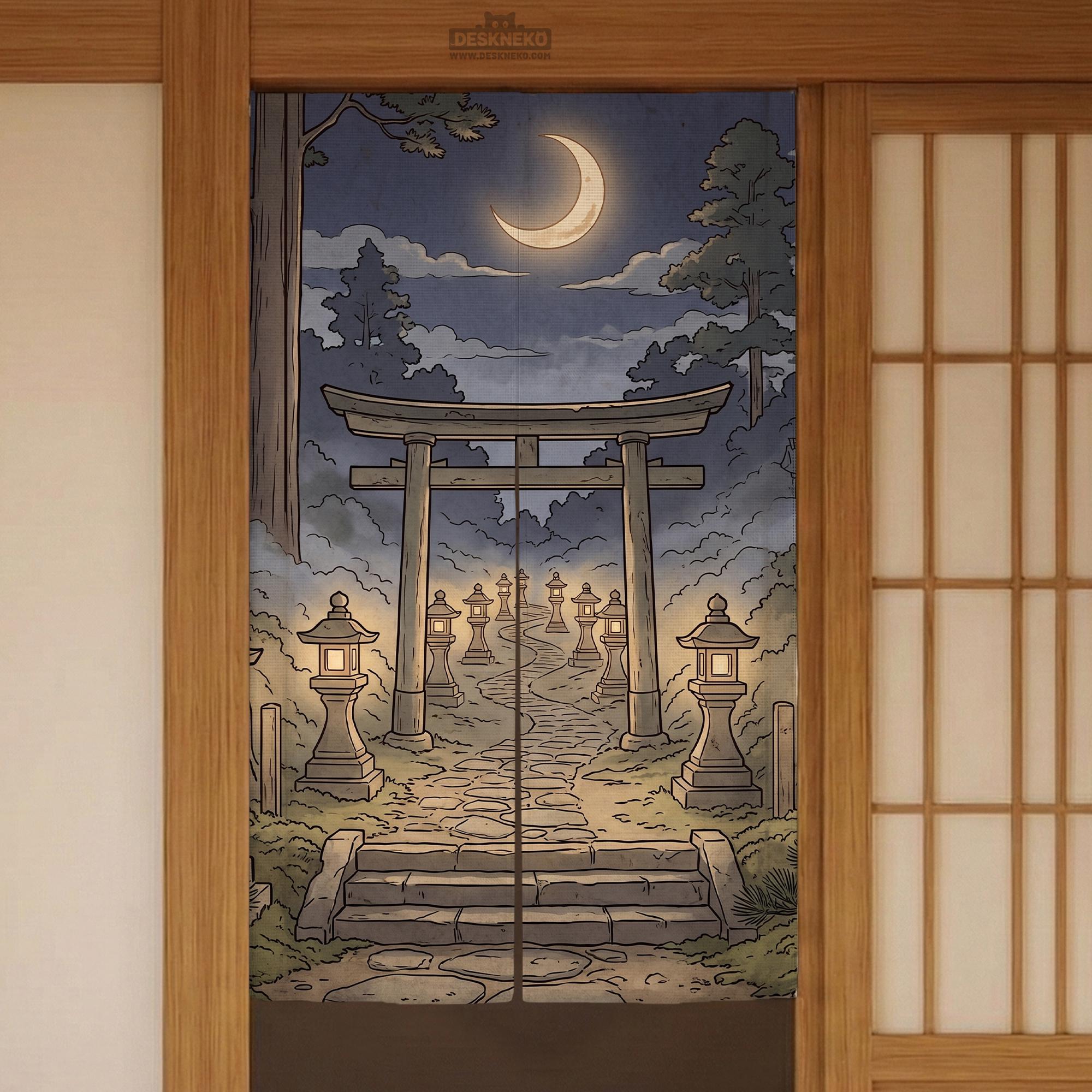 Moon Torii Noren Curtain image 4